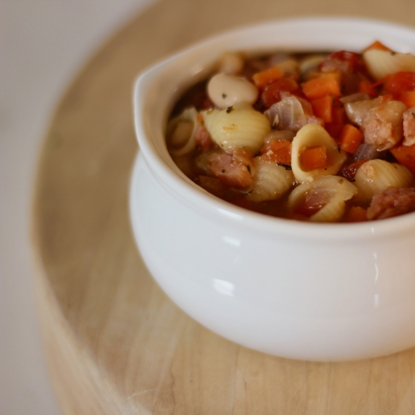 Pasta e Fagioli with Ham