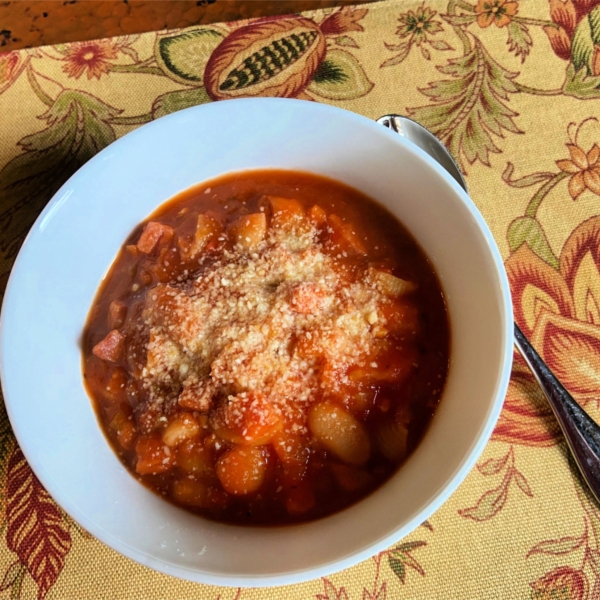 Pasta e Fagioli with Ham