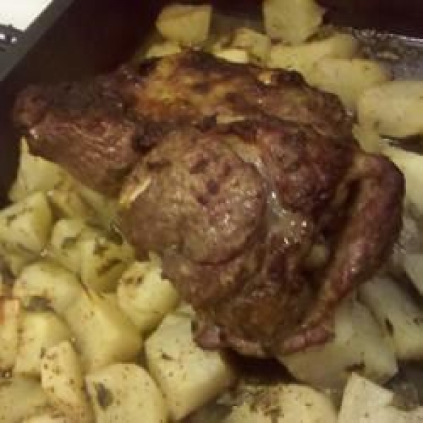 Greek Roast Lamb and Potatoes