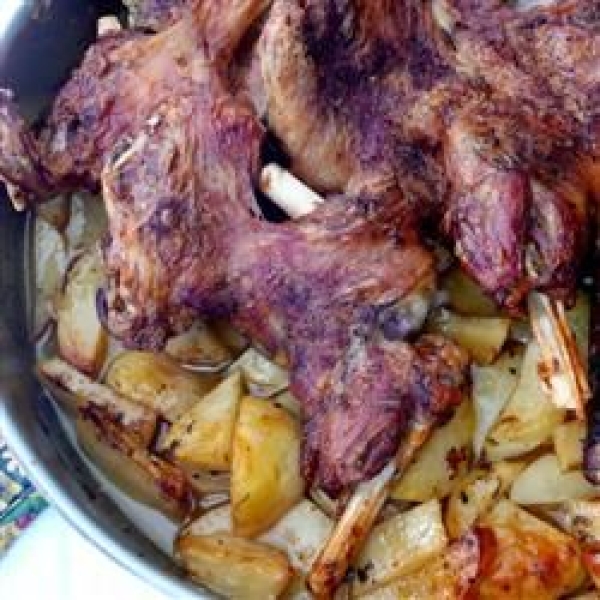 Greek Roast Lamb and Potatoes