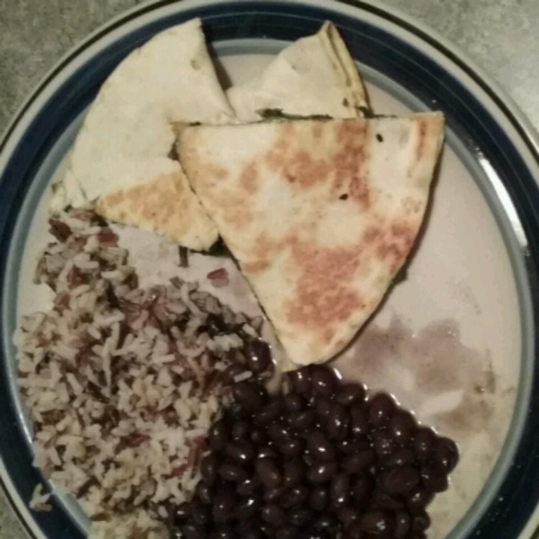 Spinach and Mushroom Quesadillas