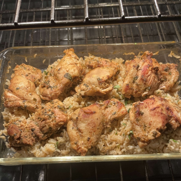 One-Pot Cilantro Lime Chicken Thighs and Rice