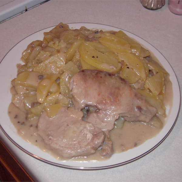 One-Pan Pork Chop and Potato Casserole