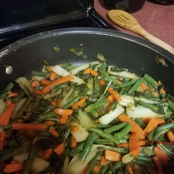 Bok Choy, Carrots, and Green Beans