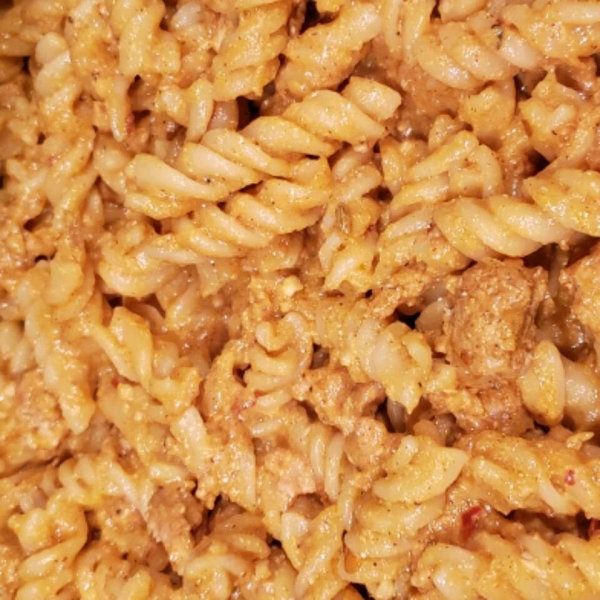 Pasta with Italian Sausage and Pumpkin Sauce