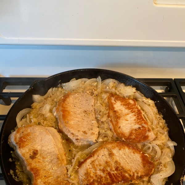 Pork Chops and Sauerkraut