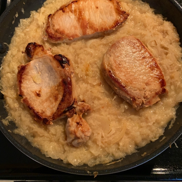 Pork Chops and Sauerkraut