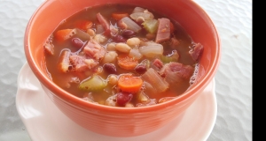 Super Leftover Spiral Ham and Bean Soup