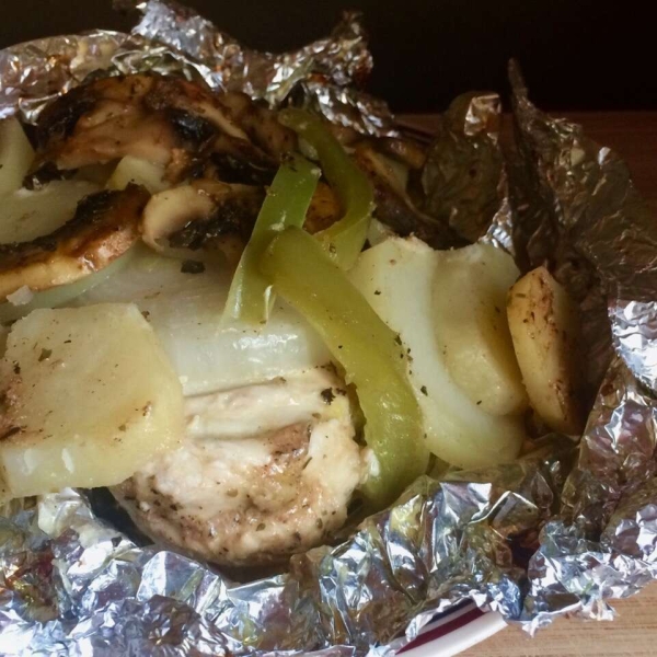 Grilled Chicken and Potato Foil Packs