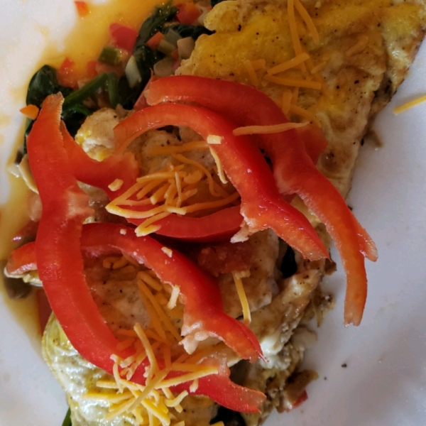 Spinach Mushroom Omelet