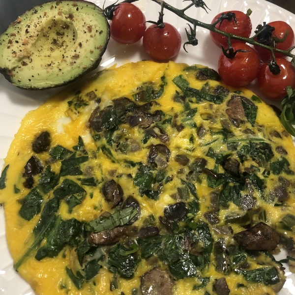 Spinach Mushroom Omelet