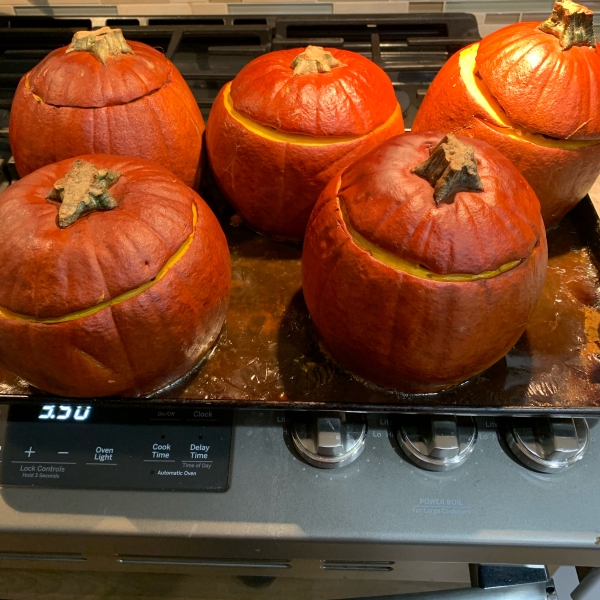 Cinderella Pumpkin Bowl with Vegetables and Sausage