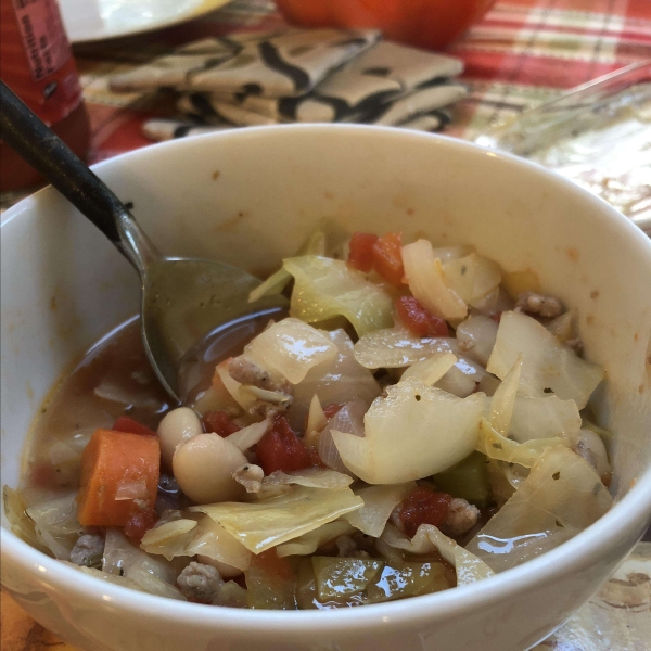 Rustic Cabbage and Sausage Soup