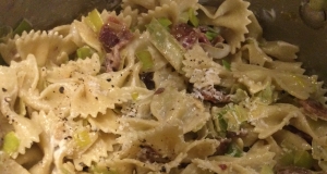 Leek, Bacon, and Pasta