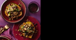 Roasted Acorn Squash with Farro Stuffing