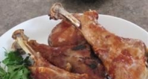 Roasted Barbecued Turkey Legs