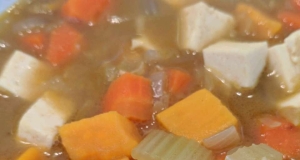 Vegetable Tofu Soup with Lemongrass and Coconut Milk