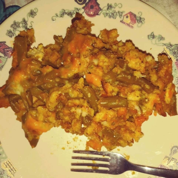 Chicken, Stuffing and Green Bean Casserole