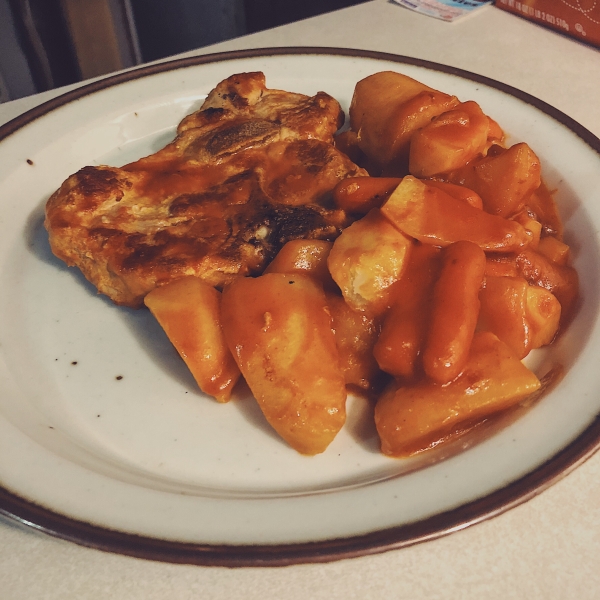 One Skillet Pork Supper