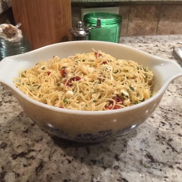 Angel Hair with Feta and Sun-Dried Tomatoes