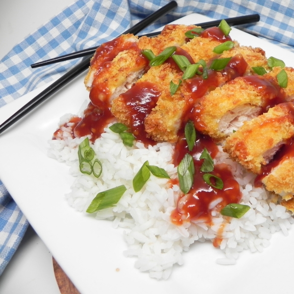 Air Fryer Chicken Katsu with Homemade Katsu Sauce