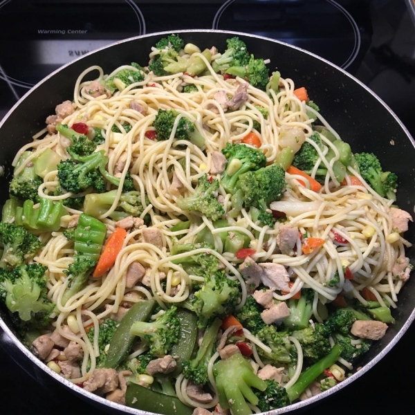 Stir Fried Pasta with Veggies