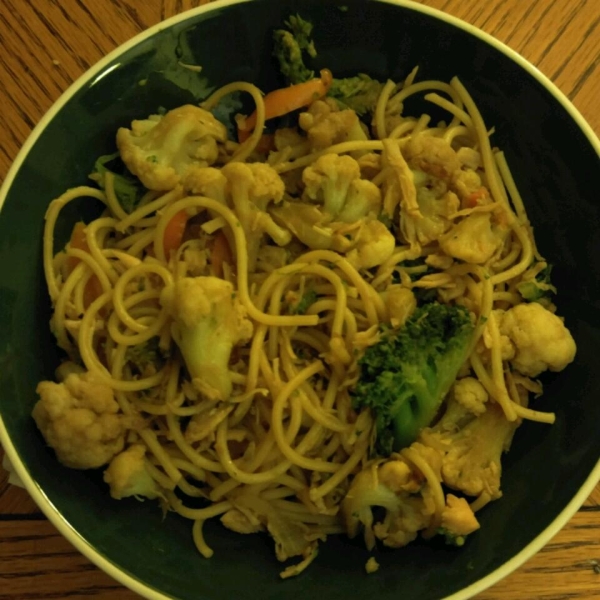 Stir Fried Pasta with Veggies