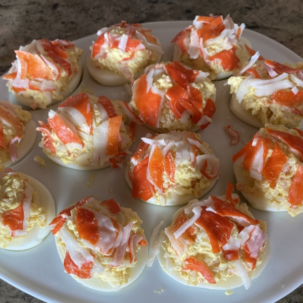 Crab-Stuffed Deviled Eggs