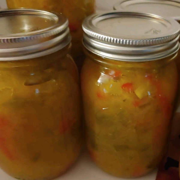 Green Tomato and Pepper Relish