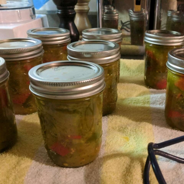 Green Tomato and Pepper Relish