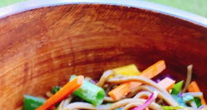 Cold Soba Noodles with Herbs and Mango