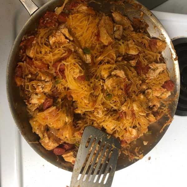 Chicken Paprika with Spaghetti Squash