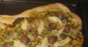 Grape, Chicken, and Walnut Pesto Pizza