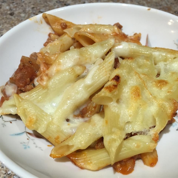 Venison Mostaccioli Casserole