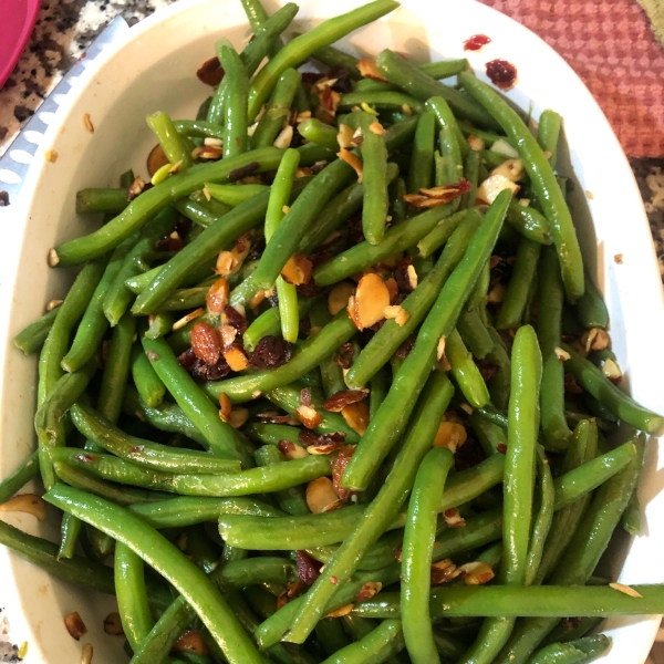 Chef Bill's Green Bean Almondine with Cranberries