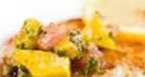 Grilled Halibut with Mango-Papaya Salad
