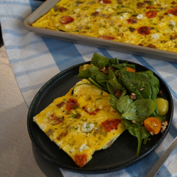Sheet Pan Mediterranean Frittata