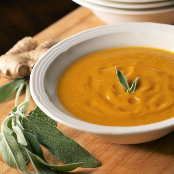 Buttercup Squash Soup with Ginger