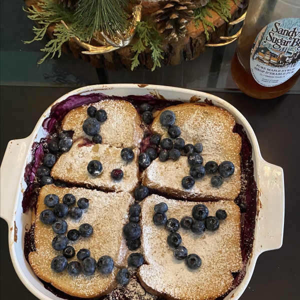 Easy Overnight Blueberry French Toast