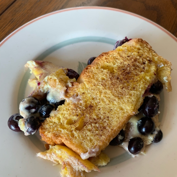 Easy Overnight Blueberry French Toast