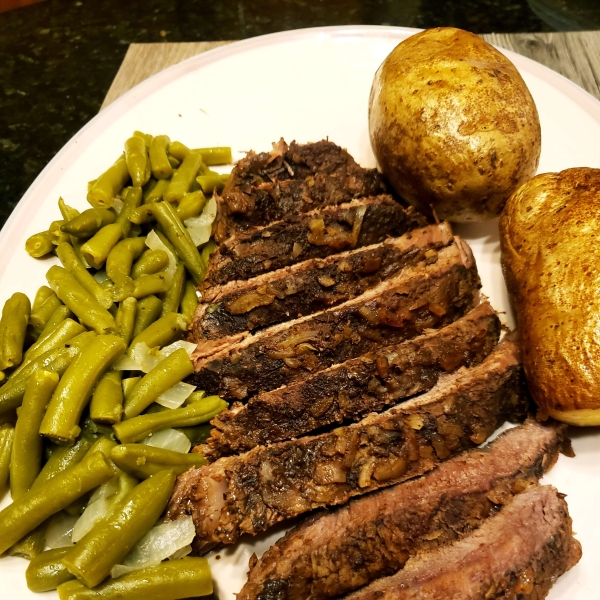 Braised Flank Steak in the Oven