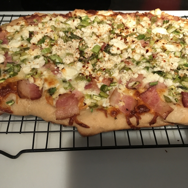 Bacon Asparagus Pizza