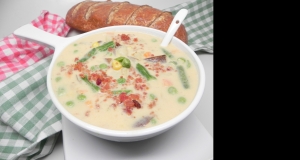 Cheesy Slow Cooker Potato Soup