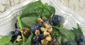 Deliciously Sweet Salad with Maple, Nuts, Seeds, Blueberries, and Goat Cheese