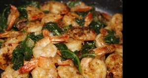Sauteed Shrimp with Spinach