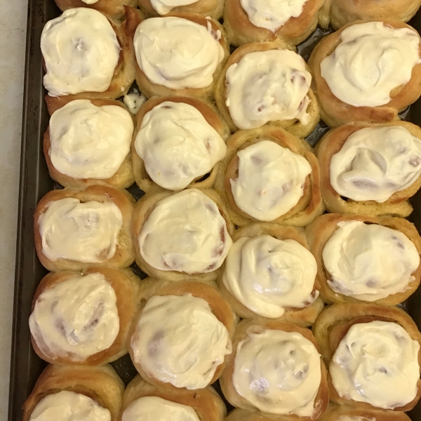 Grandma's Orange Rolls with Orange Cream Cheese Frosting