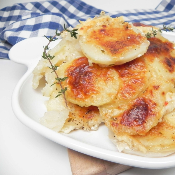 Cheesy Turnip and Potato Gratin