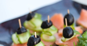 Festive Finger Food with Smoked Salmon and Olives
