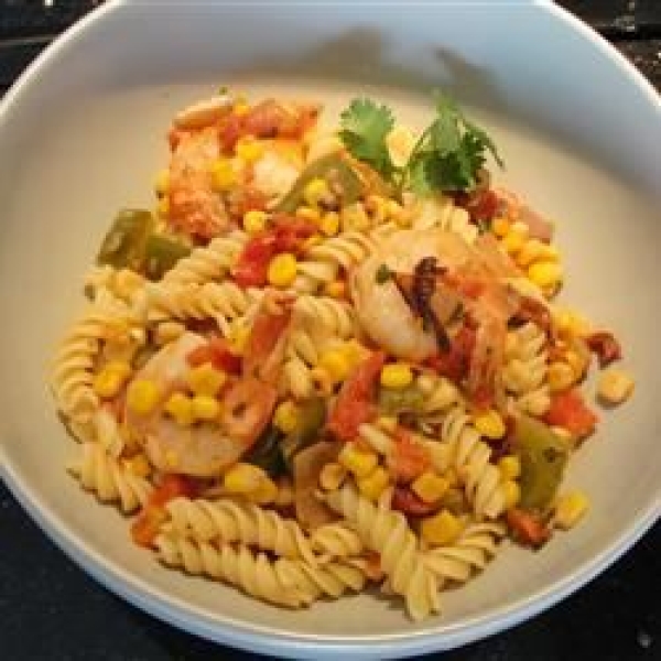 Linguine with Cajun-Spiced Shrimp and Corn