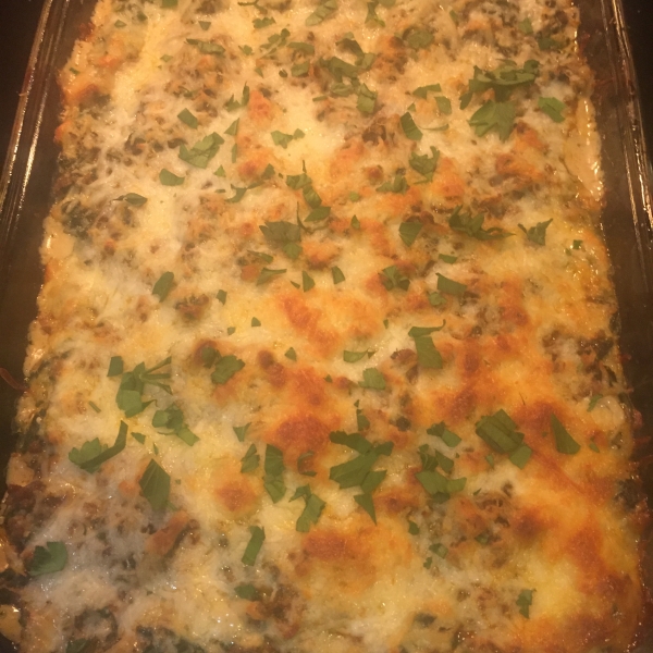 Ground Beef-Spinach Casserole